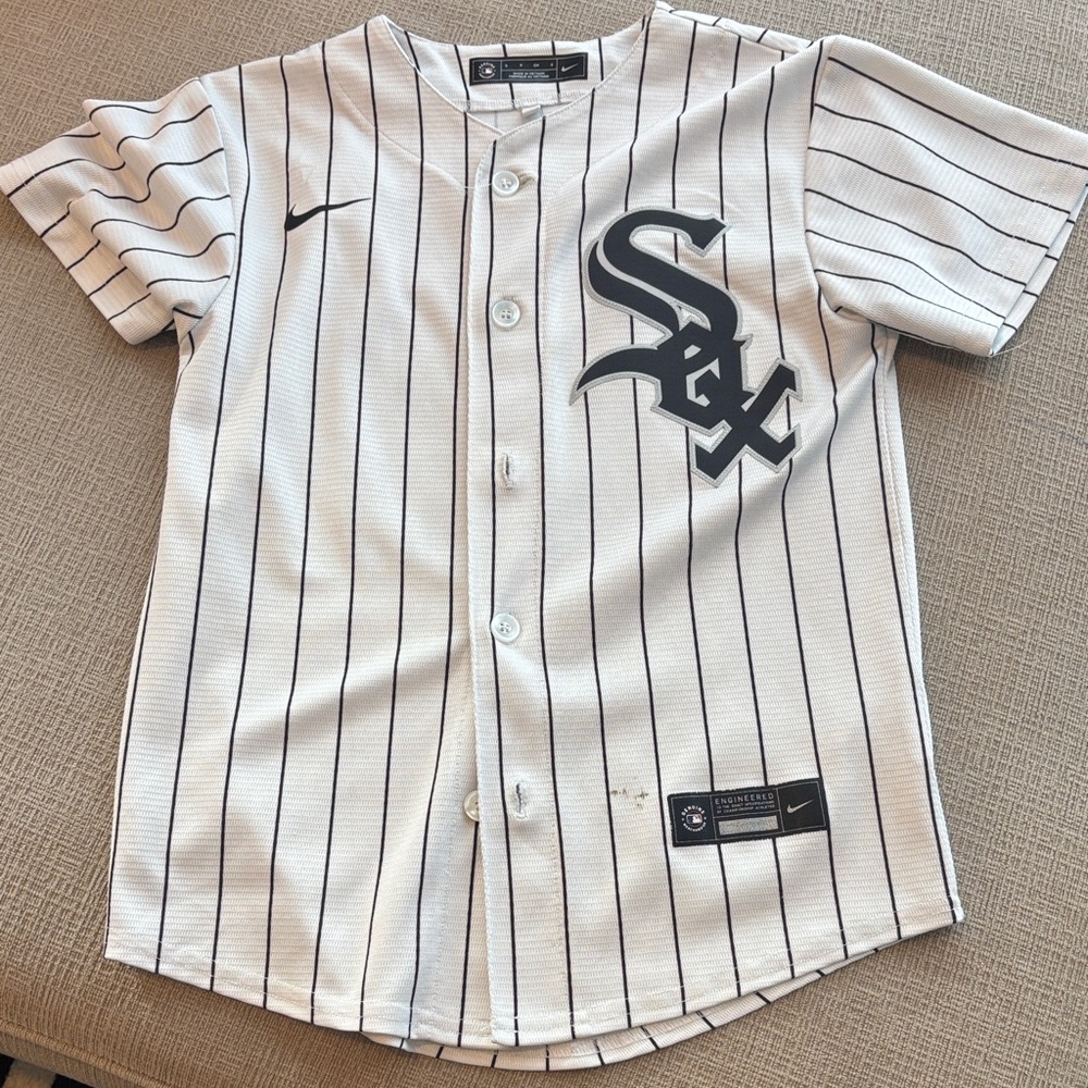 Nike White/Black Chicago White Sox Youth Pinstripe Jersey